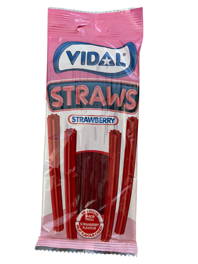 Strohhalme, Erdbeer-Gummibonbons, sortiert – 90 g