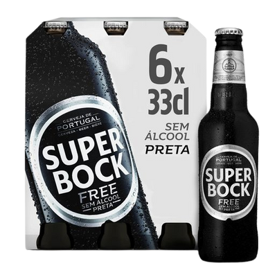 Super Bock Schwarzes alkoholfreies Bier – 330 ml