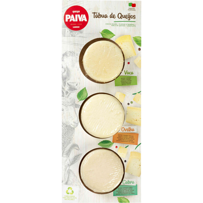 Korkbrett mit 3 Käsesorten – 3 x 80 g