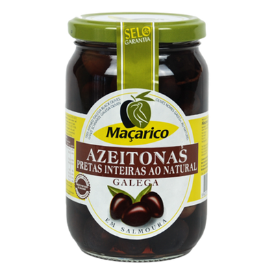 Natürliche schwarze galizische Oliven - 210 g