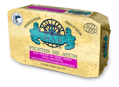Tuna Fillets in Organic Extra Virgin Olive Oil with Piri-Piri - 120g