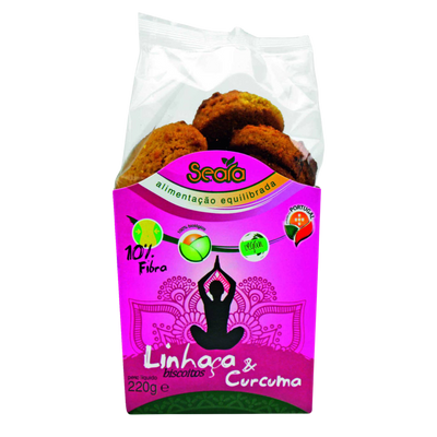 Organic Linseed and Turmeric Biscuits - 220g