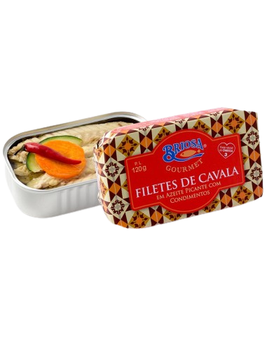 Makrelenfilets in Olivenöl mit Gewürzen – 120 g