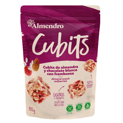 El Almendro Almond Bar White Chocolate and Raspberry 100G