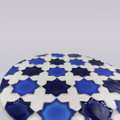 Heritage Blue Star Mosaic Coaster