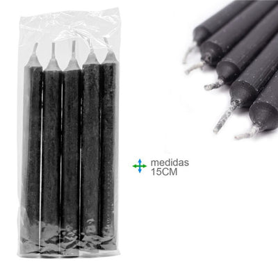 Schwarze Kerze - 15cm