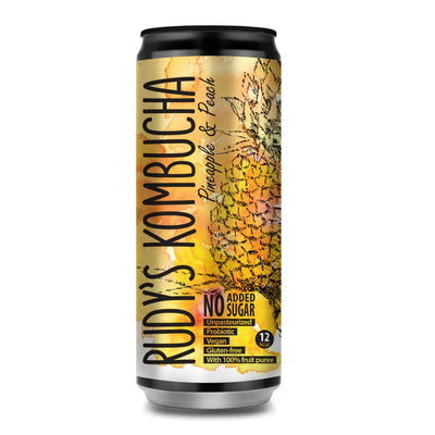 Non-Alcoholic Pineapple and Peach Kombucha - 330ml