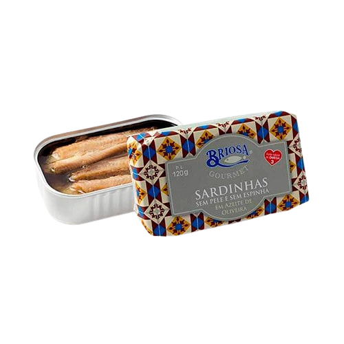 Sardines without Skin & Bones in Olive Oil Briosa • 120 G Made in