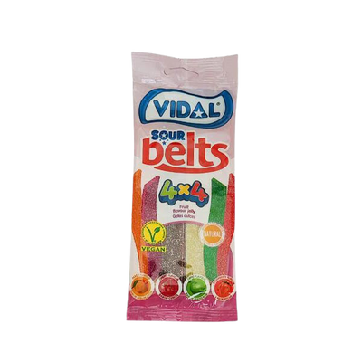 Sour Belts Verschiedene Gummibonbons 4x4 - 90g