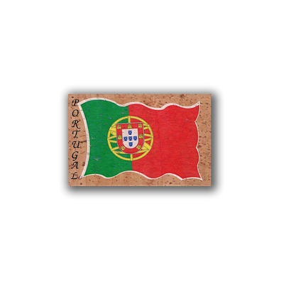 Bandeira de Portugal - Íman de frigorífico em cortiça