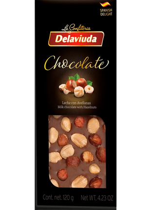 Tablete Chocolate Leite com Avelãs - 130g