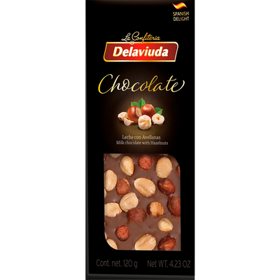 Milk Chocolate Tablet with Hazelnuts - 130g