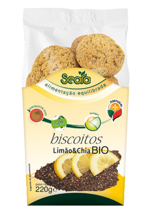 Biscoitos Limão & Chia Bio - 220g