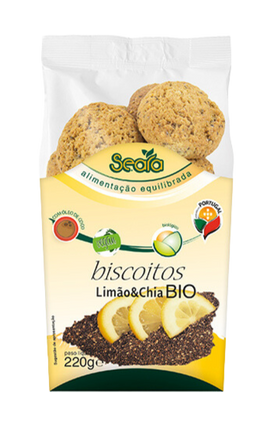 Biscoitos Limão e Chia Bio - 220g