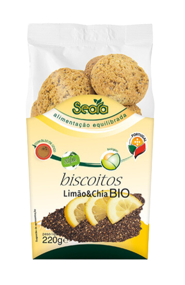Biscoitos Limão & Chia Bio - 220g