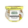 Jar of La Piana Hummus with a white background