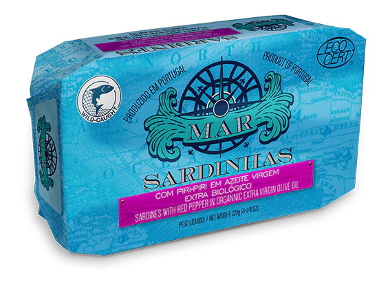 Sardinen in Bio-Olivenöl Extra Nativ mit Piri-Piri - 120g