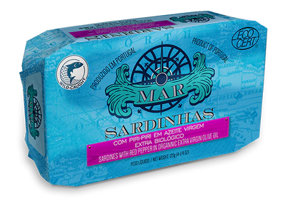 Sardinen in Bio-Olivenöl Extra Nativ mit Piri-Piri - 120g