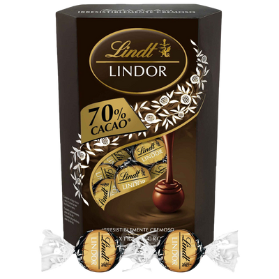 Bombom Cornet 70% Cacau Negro Sortido - 200g