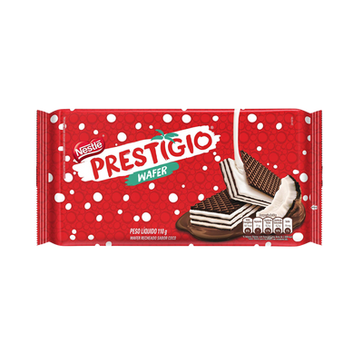 Biscoito Wafer Prestigio Coco - 110g