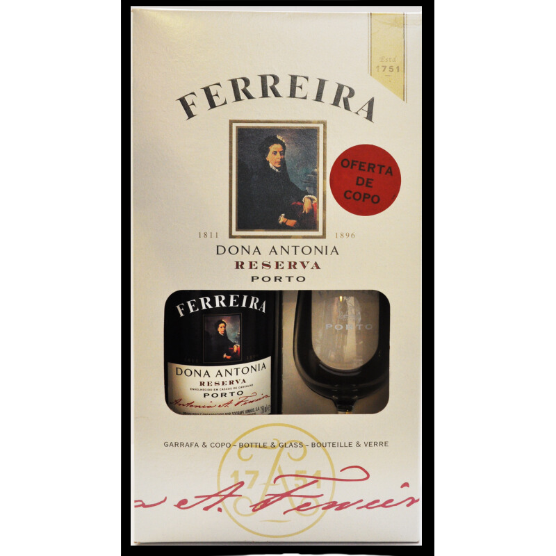 Dona Antónia Tawny Reserve Portwein + Glas