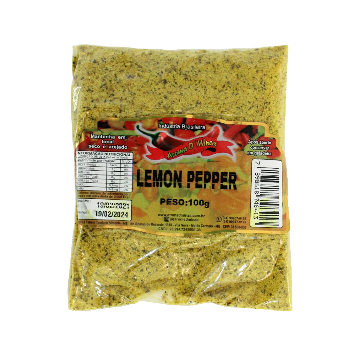 Aroma D'Minas Limão e Pimenta 100g