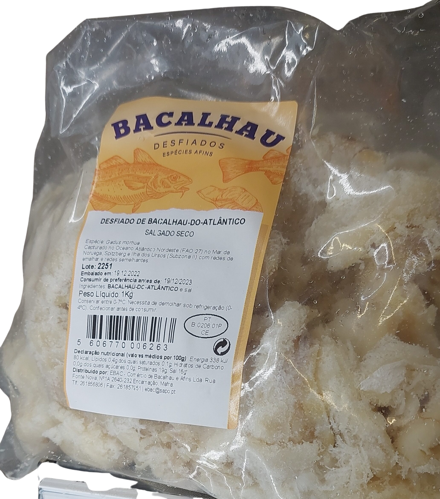Shredded Atlantic Cod - 1kg