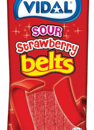 Sour Strawberry Belts Assorted Gummies - 90g