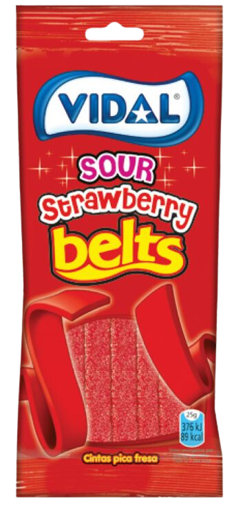 Sour Strawberry Belts Assorted Gummies - 90g