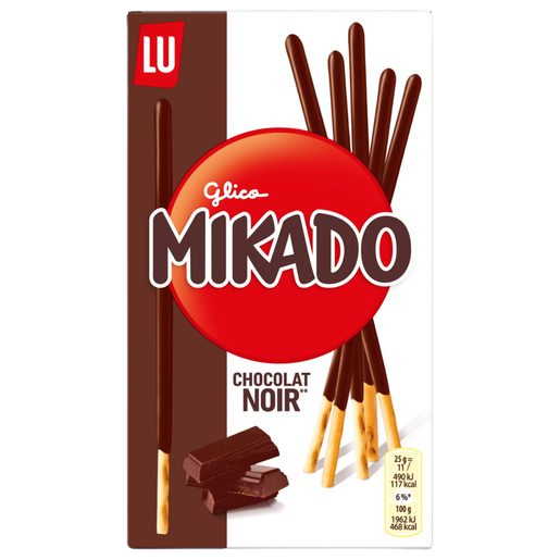 Mikado Chocolate Preto - 75g