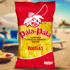 Pala-Pala chips bag with a beach background