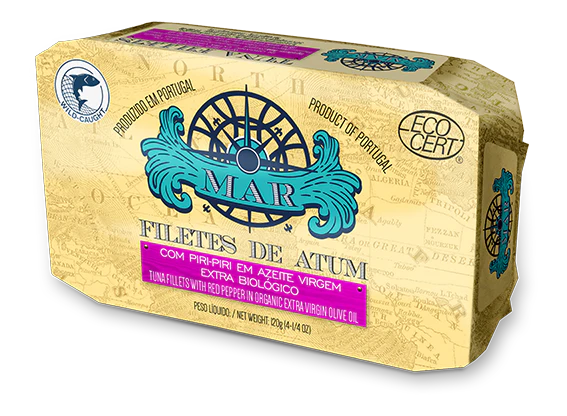 Tuna Fillets in Organic Extra Virgin Olive Oil with Piri-Piri - 120g