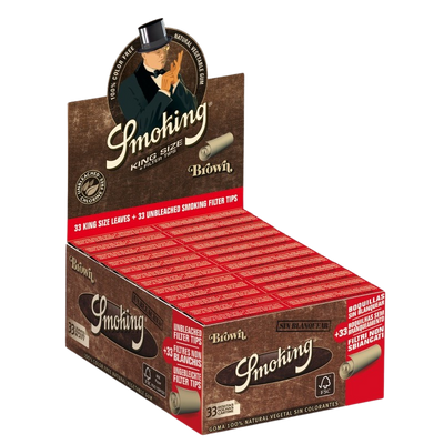 Smoking Papers King Size Brown + Tips