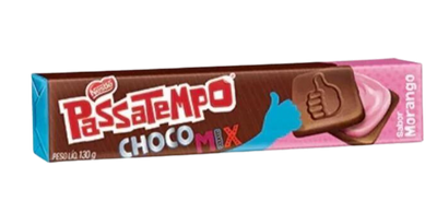 Passatempo Recheado Chocomix Morango - 130g