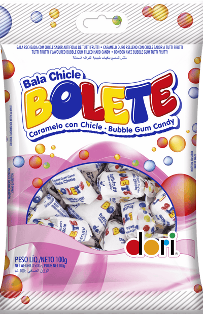 Bolete Bala Chiclete Tutti Frutti - 100g