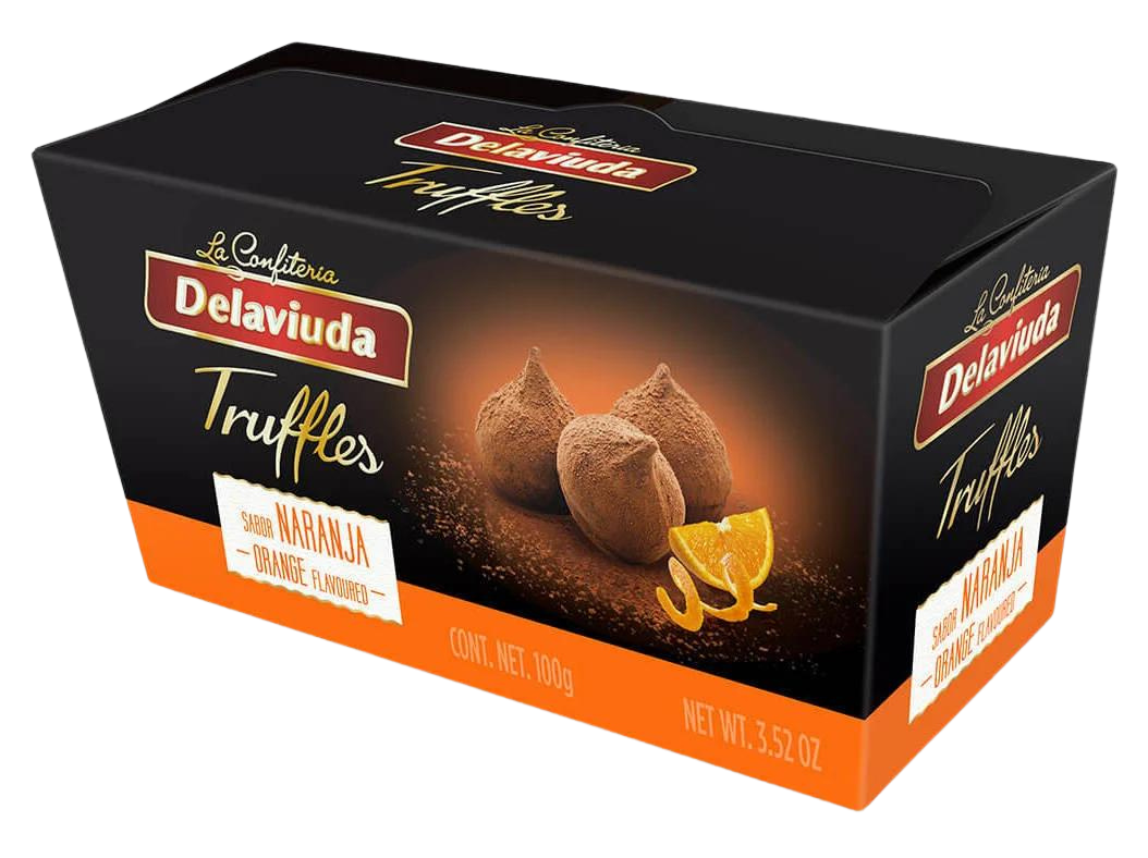 Cocoa and Orange Truffles Delaviuda • 100 G Made in Market