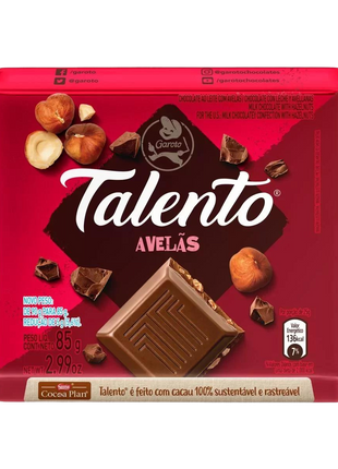 Chocolate Talento Avelã - 85g