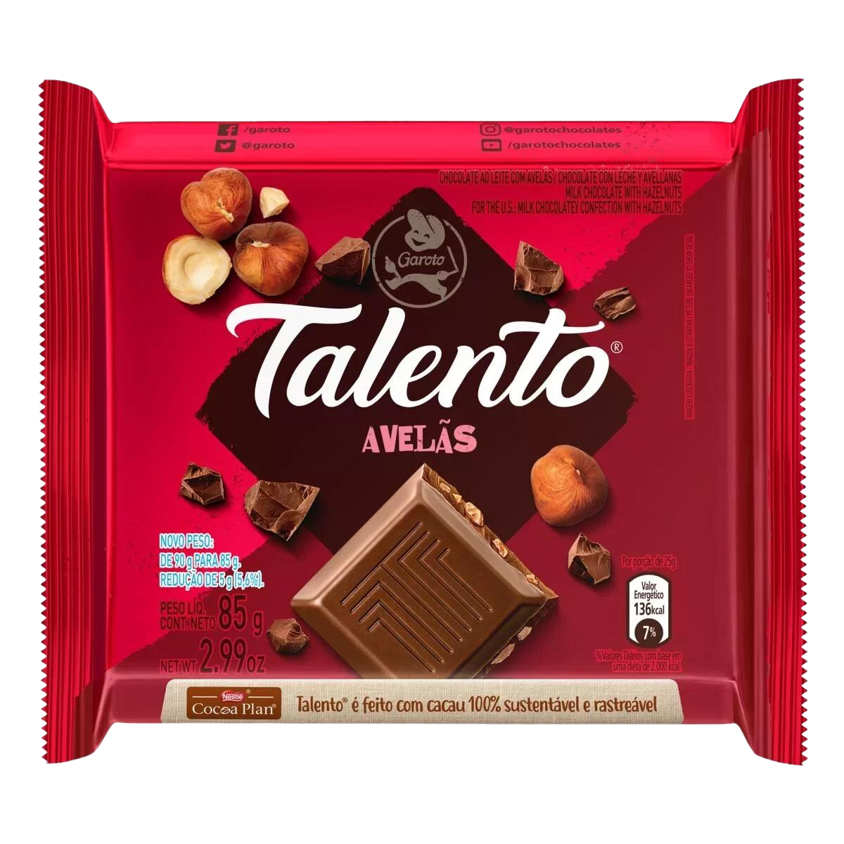Talento Hazelnut Chocolate - 85g