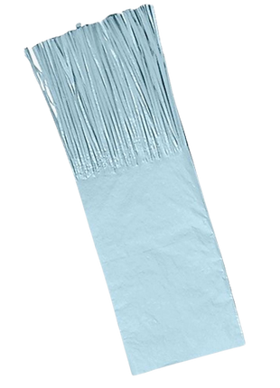 Seidenpapier mit Fransen für hellblaue Kugeln, 48 Einheiten – 23 x 7,5 cm