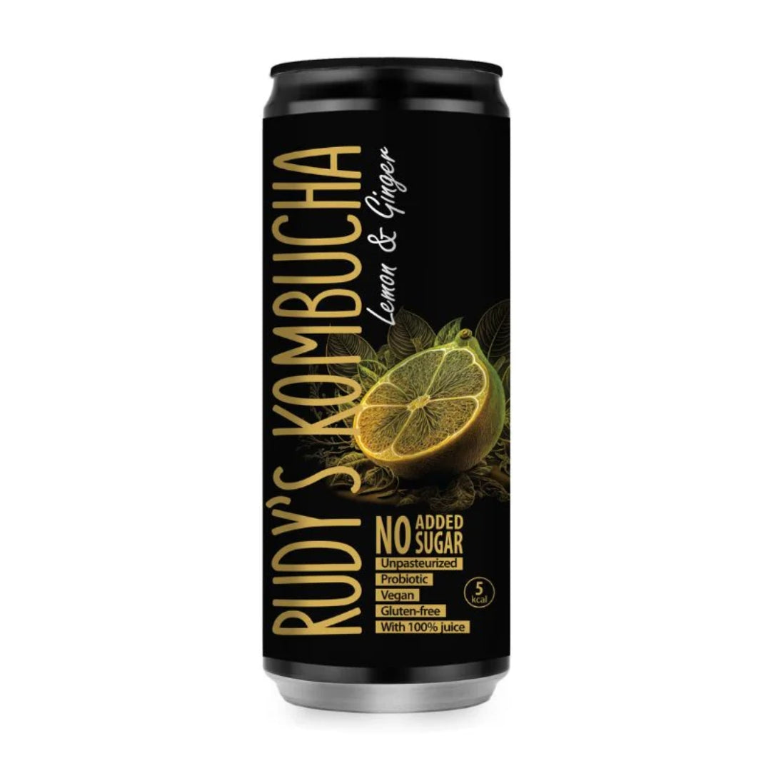 Non-Alcoholic Lemon and Ginger Kombucha - 330ml