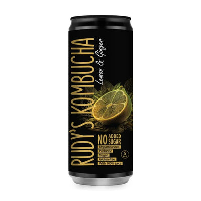 Alkoholfreier Zitronen-Ingwer-Kombucha - 330ml