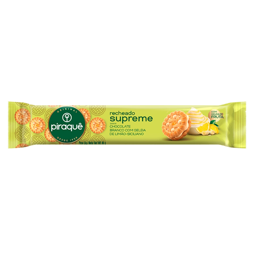 Supreme Kekse mit weißer Schokolade und Zitronenfüllung - 80g