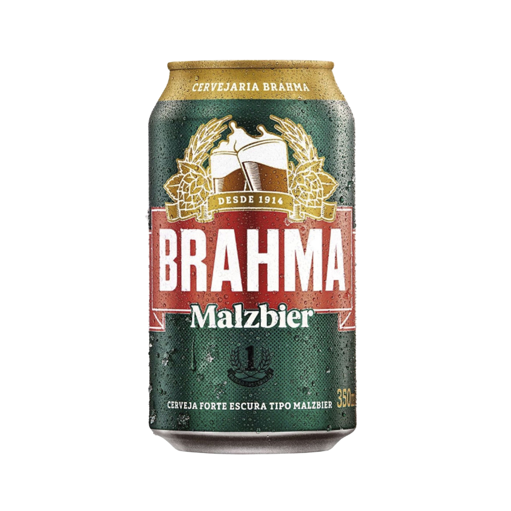 Brahma Malzbier beer can on a white background