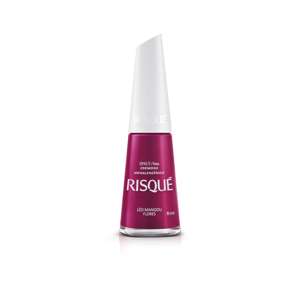Risqué Ser Pink is Power Nail Polish Léo Mandou Flores - 8ml