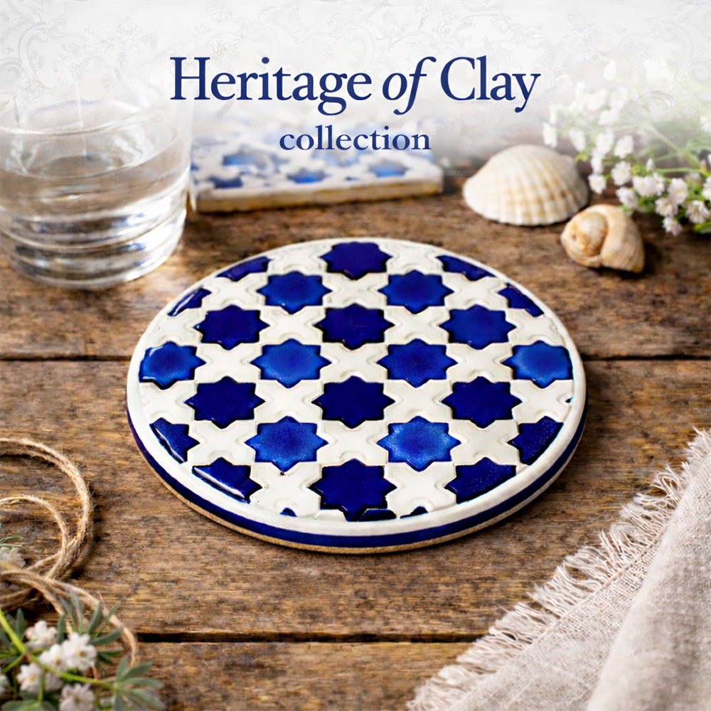 Heritage Blue Star Mosaik-Untersetzer