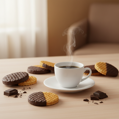 Belgian-Style Chocolate Coated Waffle Biscuits – 198g