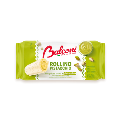 Balconi Rollino Pistacchio packaging on a white background