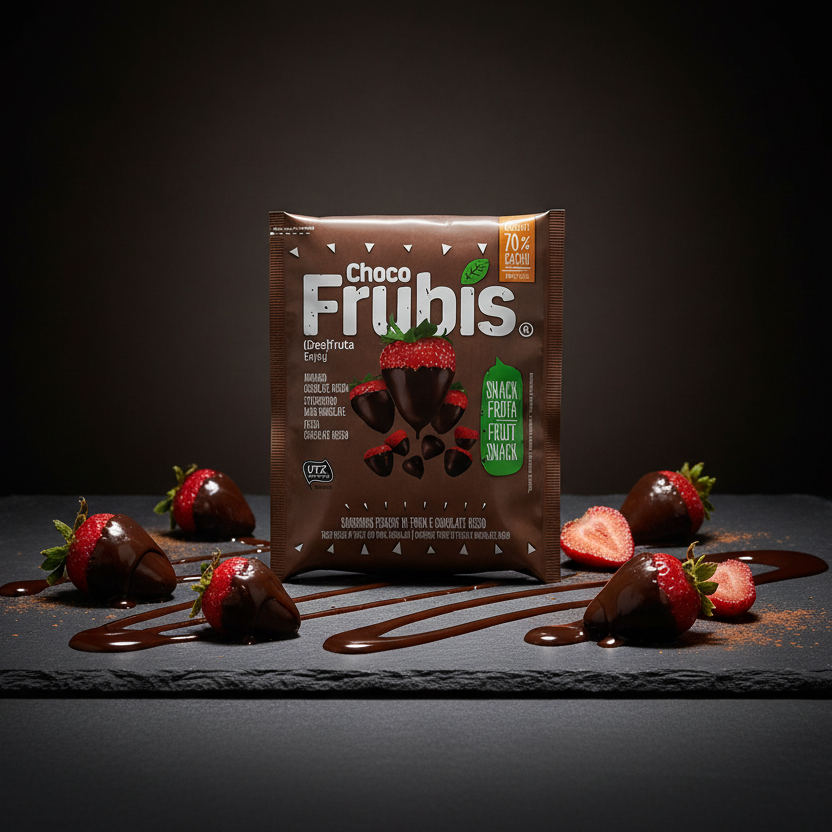 Getrocknete Erdbeeren mit Zartbitterschokolade – 25 g