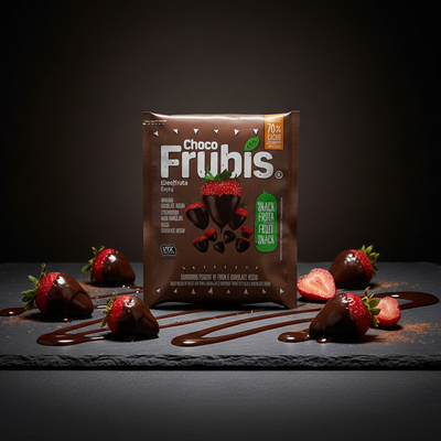 Getrocknete Erdbeeren mit Zartbitterschokolade – 25 g