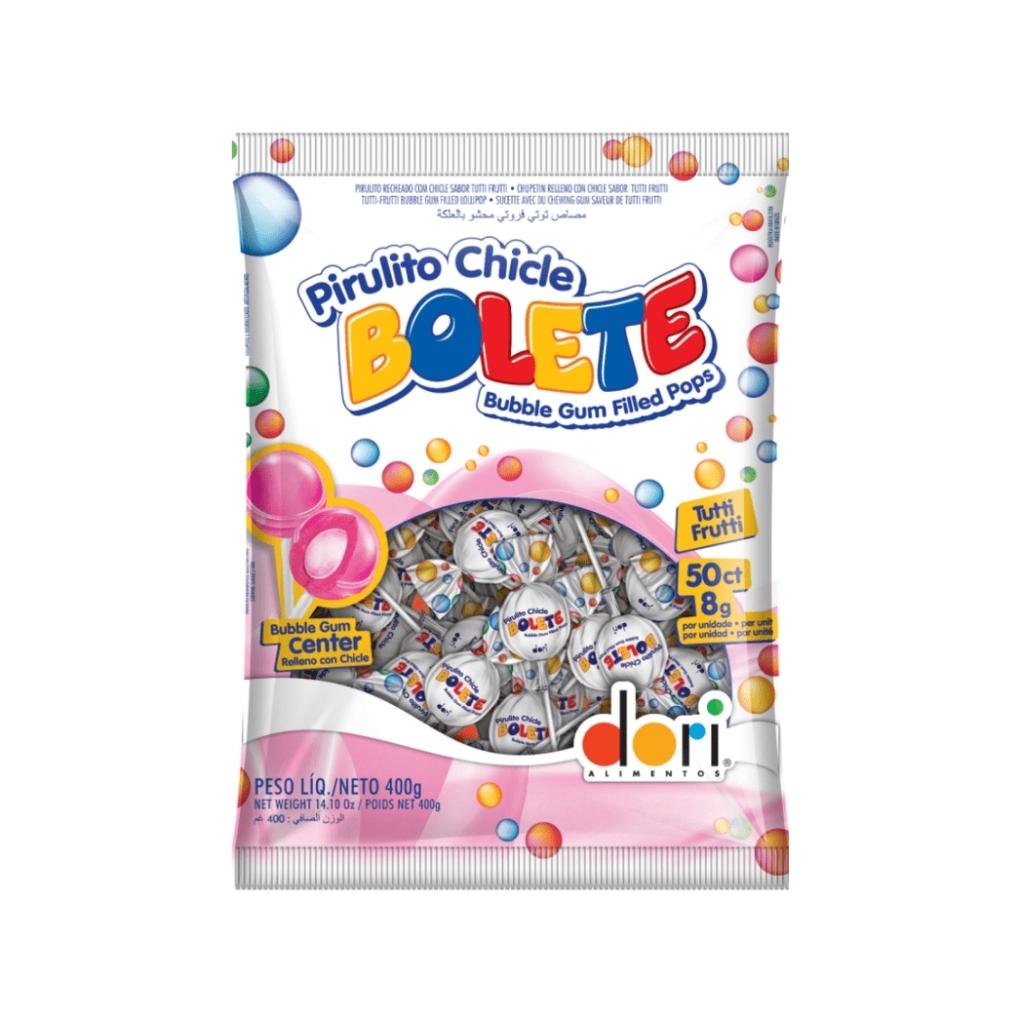 Pirulito Chiclete Bolete Tutti Frutti - 400g